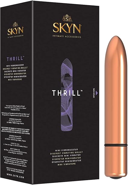 SKYN Thrill Bullet : Mini Vibromasseur pour Femme, Stimulateur du Clitoris / Discret / A Utiliser en Solo ou en Couple